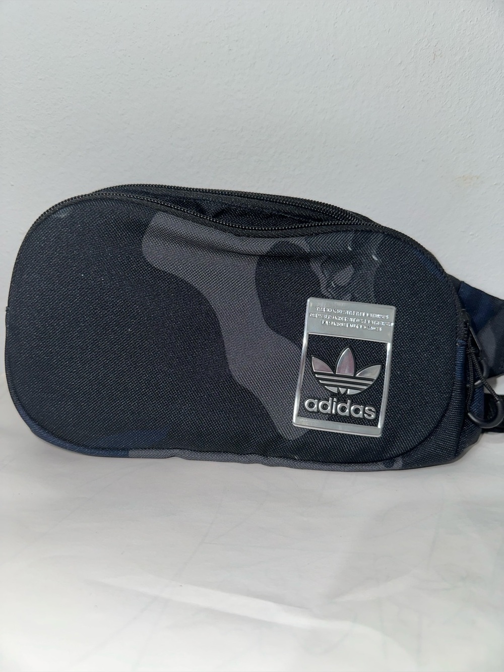 NWT adidas Originals Camo Waist Bag Fanny Pack Crossbody H34639 Grey/Black